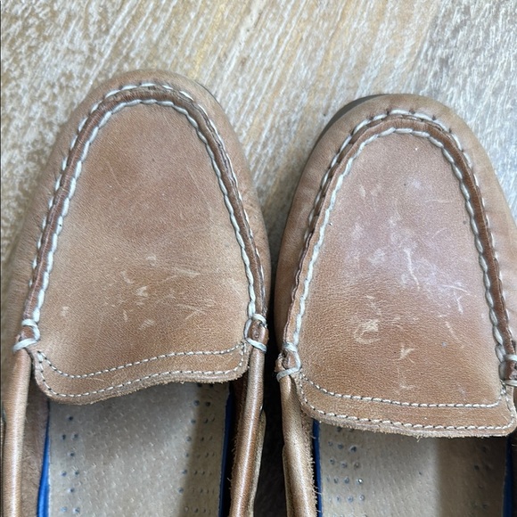 Sperry Tan Leather Loafers 6 - Picture 6 of 7